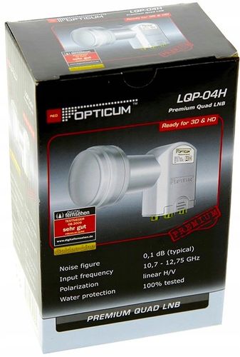 KONWERTER SATELITARNY SATELITY Quad LQP-04H na CZTERY OPTICUM Full HD na Arena.pl