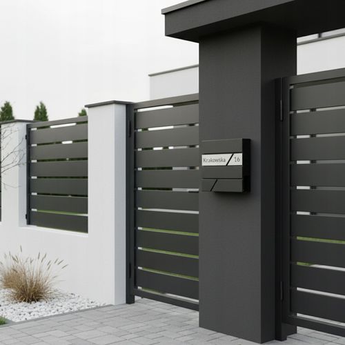 DUŻA SKRZYNKA NA LISTY Z ADRESEM NUMEREM DOMU ANTRACYT POCZTOWA GRAWEROWANA na Arena.pl
