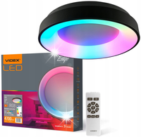 Elegancka Lampa sufitowa plafon okrągły LED RGB 72W 45cm ŚCIEMNIACZ+PILOT