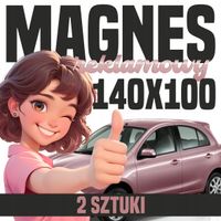 Mata Magnetyczna na Auto 140x100 cm - Profesjonalna Reklama magnes - 2 szt