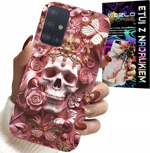 ETUI DO SAMSUNG GALAXY M31S - KOBIECE, MODNE WZORY, CZASZKA W RÓŻE na Arena.pl