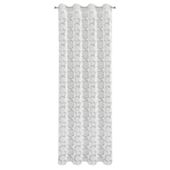 Firana gotowa JASMIN 140x250 biała kwiaty aplikacja przelotki