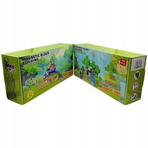 KLOCKI MAGNETYCZNE PIKSELE BLOCZKI SZEŚCIANY MOCNE 200 KLOCKÓW + 2 LUDZIKI na Arena.pl