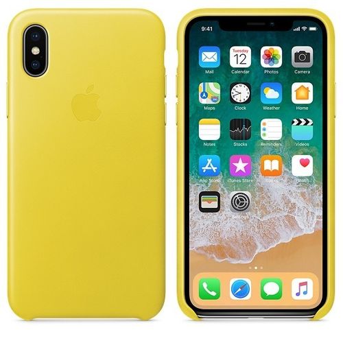 Apple iPhone X Leather Case - Spring Yellow na Arena.pl