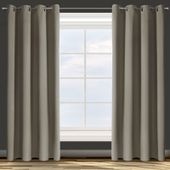 Zasłona gotowa na przelotkach PARISA 140x250 Design91 ciemnobeżowa