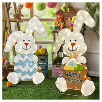 Zestaw 2 ozdób wielkanocnych zające na Wielkanoc dekoracja wiosna święta