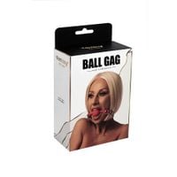 knebel silikonowy balonowy czerwony fantasy regulowany 4 cm