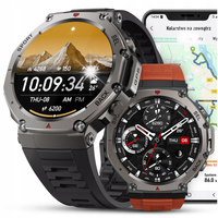 SMARTWATCH MĘSKI GPS ZEGAREK WODOODPORNY IP69K MENU PL ROZMOWY AMOLED SPORT