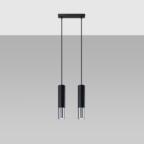 Lampa wisząca LOOPEZ 2 czarny/chrom na Arena.pl