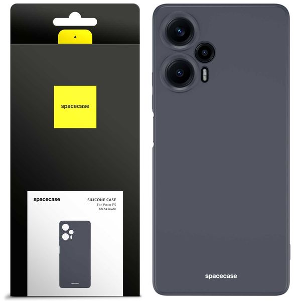 Spacecase Silicone Case Poco F5 Black zdjęcie 1