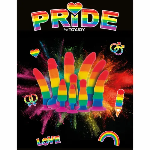 toyjoy pride twink plug medium silikonowy 8,5 cm tęczowy na Arena.pl