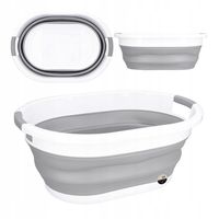 KOSZ NA PRANIE MISKA SKŁADANA MIEDNICA WANIENKA SILIKONOWA DUŻA TURYSTYCZNA