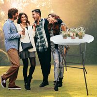 STÓŁ OKRĄGŁY BANKIETOWY CATERINGOWY KOKTAJLOWY 80 BAROWY WYSOKI SKŁADANY