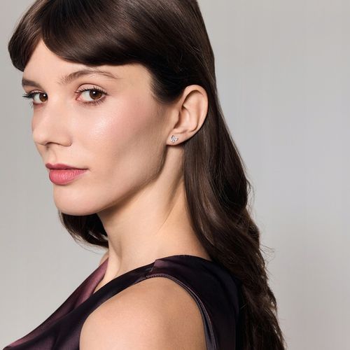 Kolczyki srebrne z cyrkoniami - Mini YES na Arena.pl