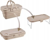 SKŁADANY KOSZ PIKNIKOWY 3W1 PIKNIK FUNKCJA STOLIKA POJEMNIK STOLIK