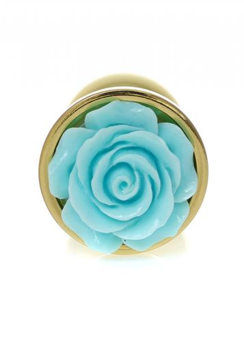 plug jewellery gold plug rose  light blue na Arena.pl