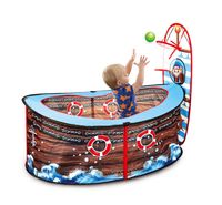 KX6166 Kojec basen statek piracki z koszem i pilk