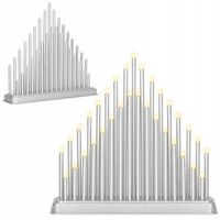 ŚWIECZNIK ADWENTOWY 33 LED LAMPKI NA OKNO ŚWIECE DEKORACJA ŚWIECZKI 33 cm