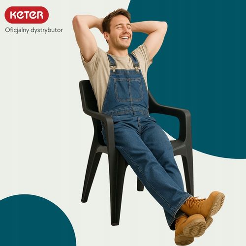 Allibert Krzesło ogrodowe Bilbao lowback chair graphite na Arena.pl