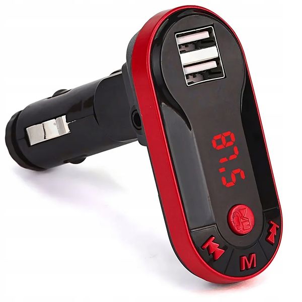 TRANSMITER FM BLUETOOTH ŁADOWARKA MP3 2XUSB SD LCD zdjęcie 3