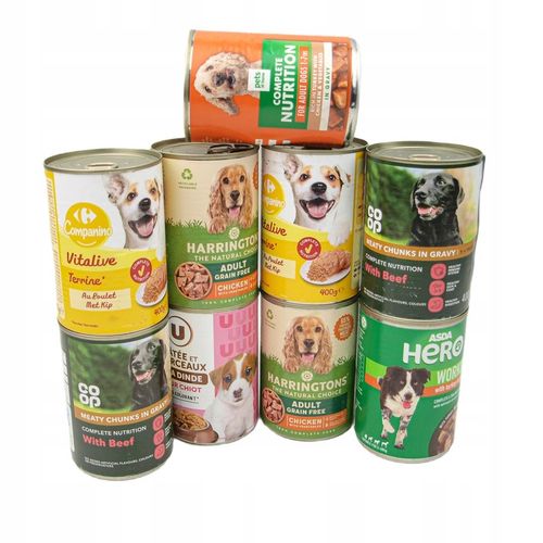 Karma mokra dla psa Puszka Pakiet Mieszany Kawałki Mix smaków 20 szt x 400g na Arena.pl