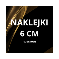 NAKLEJKI REKLAMOWE Z LOGO DOWOLNY NADRUK 6CM LOGO własny WZÓR+TEKST KREATOR