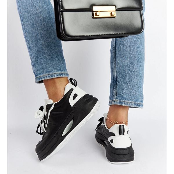 Czarno-białe sneakersy r.37 zdjęcie 5