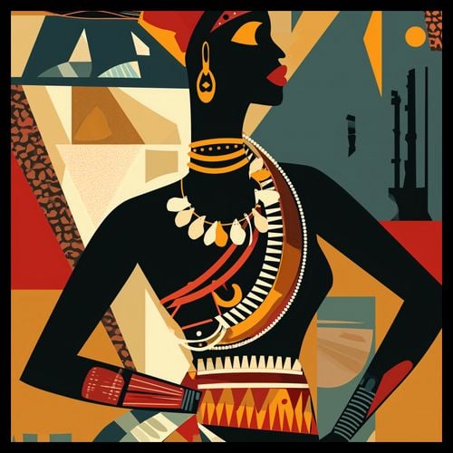 Plakat 40x40cm Afrykańska Mozaika na Arena.pl