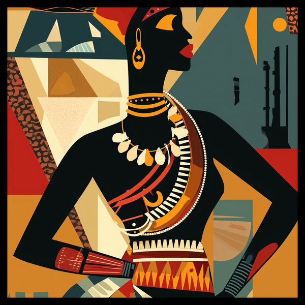 Plakat 40x40cm Afrykańska Mozaika zdjęcie 2