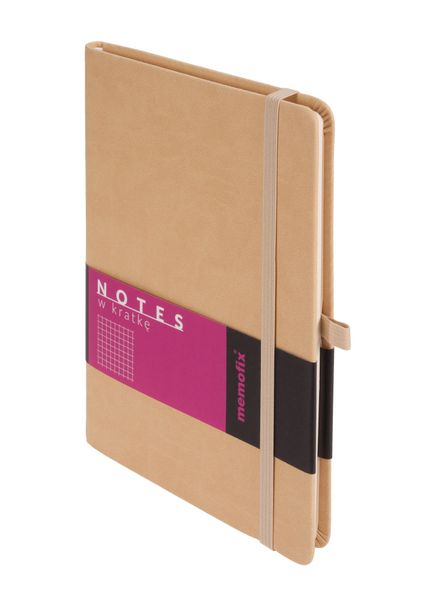NOTES MEMOFIX A5 KRATKA 192K BEŻOWY ANTRA zdjęcie 1