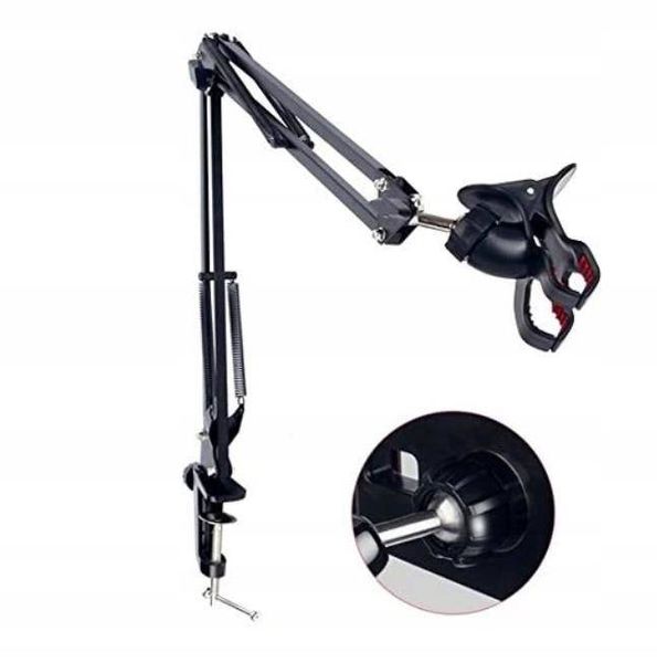 MOCNY UCHWYT NA TABLET GSM DO BIURKA ŁAMANE RAMIE zdjęcie 5