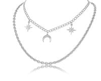 naszyjnik podwójny z 3 zawieszkami (c21/ten/10ag)