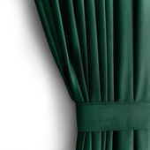 Zasłona VELVET na przelotkach srebrnych 140x245 butelkowa zieleń AmeliaHome