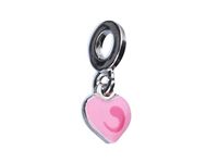 Rodowany srebrny wiszący charms do pandora serce serduszko heart srebro 925 LB001S