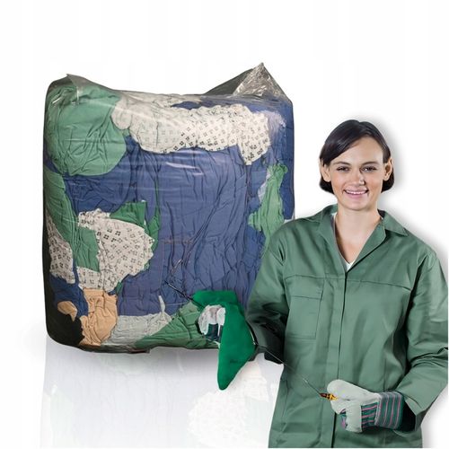 Czyściwo Bawełniane Przemysłowe Kolor Cięte Kitle Fartuchy Bezpyłowe 10 KG na Arena.pl