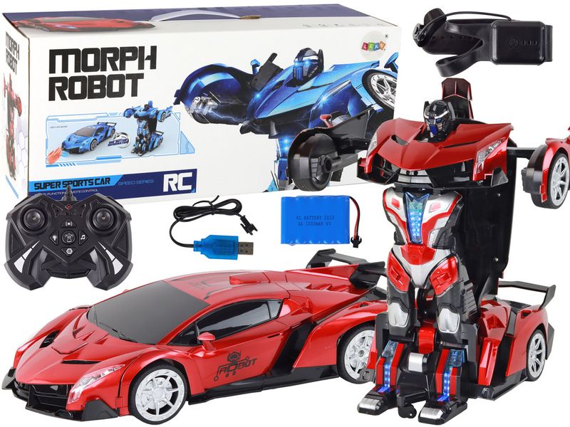 Samochód- Robot Transformacja R/C 1:10 Czerwony Sterowanie Gestami zdjęcie 1