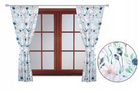 Komplet zasłon do pokoju dziewczynki KWIETNA ŁĄKA kwiaty DELIKATNE