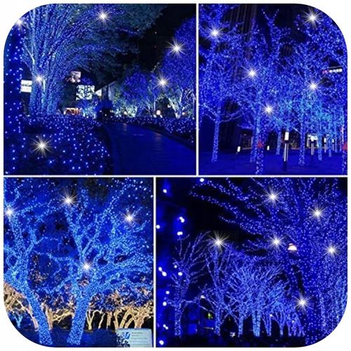 LAMPKI CHOINKOWE NIEBIESKIE 300 LED FLASH WEW/ZEW ŚWIĄTECZNE NA CHOINKĘ 22M na Arena.pl