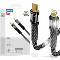 Kabel Rock USB typ C - Apple Lightning 1,2 m czarny
