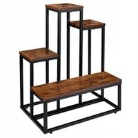 KWIETNIK STOJĄCY METALOWY STOJAK NA KWIATY INDUSTRIALNY RUSTYKALNY