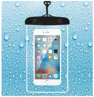 Wodoodporne uniwerslane etui na telefon dokumenty basen plaża czarne smycz