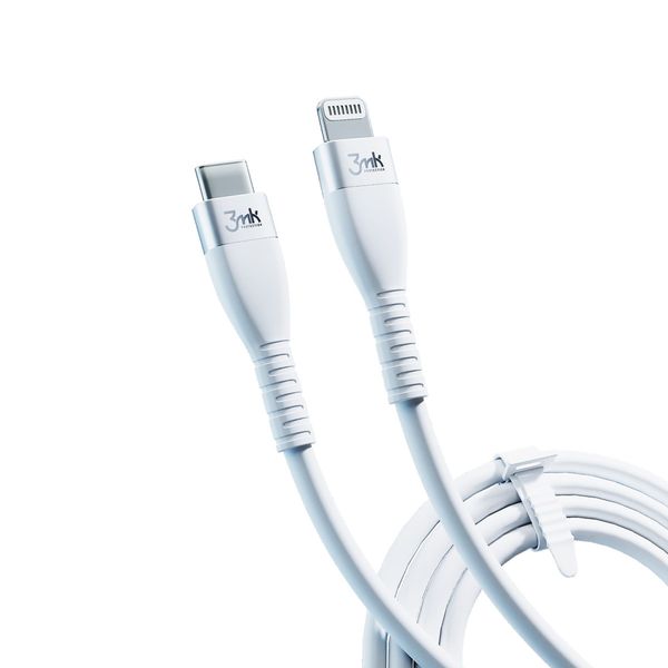 3mk Kabel iPhone Hyper Silicone Cable Typ C - Lightning 20W 3A zdjęcie 2