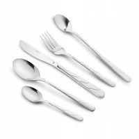 KOMPLET SZTUCCÓW do zmywarki stal nierdzewna ZESTAW SZTUĆCÓW 6 osób PREZENT