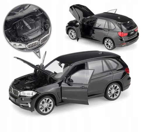 Model BMW X5 w skali 1:24 czarna kolekcjonerska miniatura luksusowego SUV-a na Arena.pl