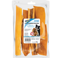 HILTON suszona SKÓRA WOŁOWA naturalny gryzak przysmak psa do żucia 200g