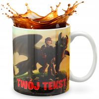 KUBEK 330ml GRAFIKA PREZENT ŚWIĘTA WZÓR - BAJKA WYTRESOWAĆ SMOKA + IMIĘ