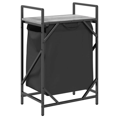 Kosz na pranie 1 komora z półką, szary dąb sonoma na Arena.pl