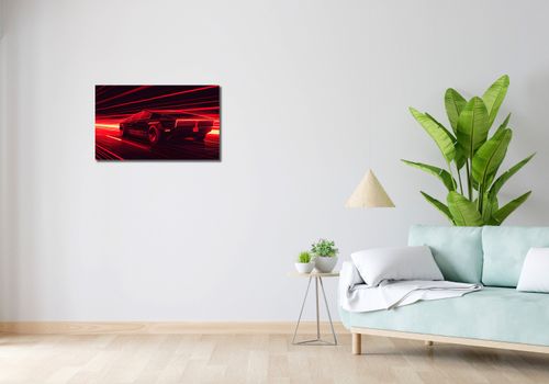 Obraz 70x40cm Prędkość w Czerwonym Neonie na Arena.pl