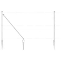 Słupki ogrodzeniowe 7 pcs Srebrny Ø32mm 140 cm