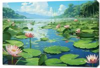 Obraz 100x70cm Sielankowy Staw Lilii